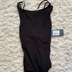 Black strappy back theatricals dance leotard